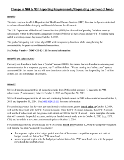 NIH Subaccount Transition Information Handout