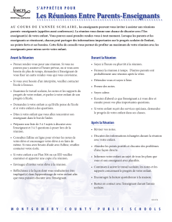 parent-teacher conferences french