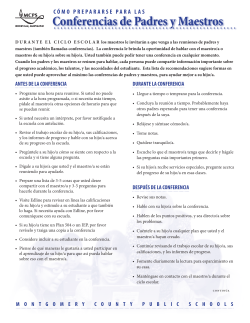 parent-teacher conferences spanish