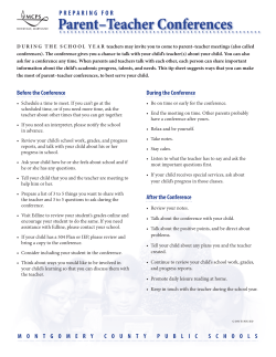 parent-teacher conferences english