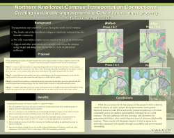 Northern Knollcrest Campus Transportation Connections: Creating sustainable improvements to Calvin s north most property