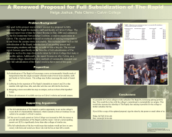 A Renewed Proposal for Full Subsidization of The Rapid