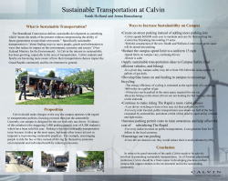 Sustainable Transportation at Calvin