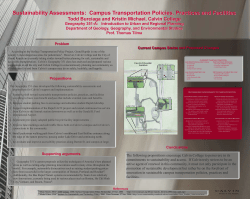 Master Poster - Sustainability Assessments: Campus Transportation Policies, Practices and Facilities