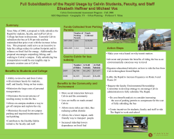 Full Subsidization of the Rapid Usage by Calvin Students, Faculty, and Staff