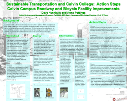 Calvin Campus Roadway and Bicycle Facility Improvements