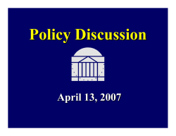 Board of Visitors Presentation, April 13, 2007