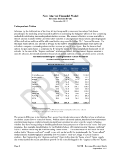 Presentation: NIFM Revenue Decision Briefs