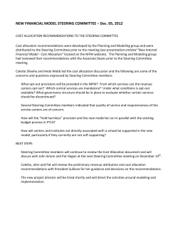 Meeting Minutes, December 5, 2012