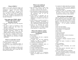 FERPA Information