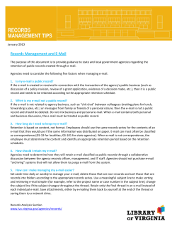 Email Management Guidelines