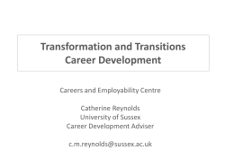 Transformation and Transitions Career Development - Catherine Reynolds [PPT 227.50KB]