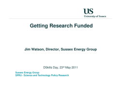 Getting research funded - Jim Watson [PDF 161.45KB]