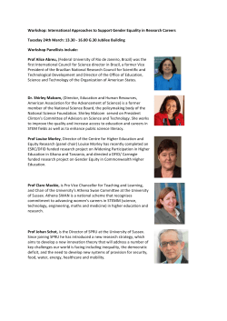GenderINSITE panellists [PDF 214.59KB]