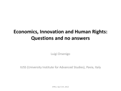 Presentation_Orsenigo_Economics, Innovation and Human Rights [PDF 430.66KB]