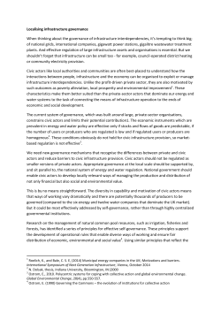 Localising infrastructure governance