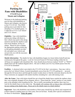 Football Fans with Disabilities Parking and Shuttle Information Flyer