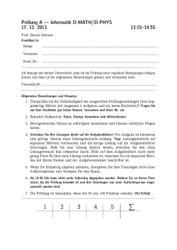 Probeklausur A Dezember 2013