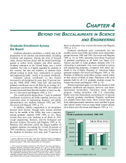 Chapter 4: Beyond the Baccalaureate in Science and Engineering