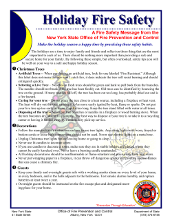 Holiday Fire Safety