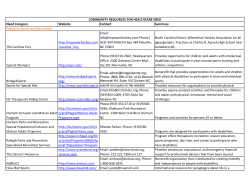 Community Resources for Health Care Needs