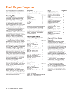 Dual Degree Programs