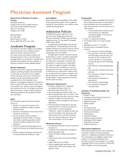 Physician Assistant Program