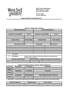Asset Activity Transmittal Form (AATF)