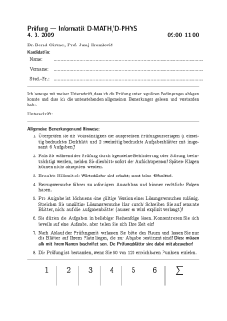 Klausur Herbst 2009