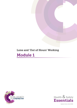 Module 1: Lone Working