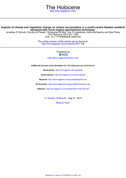 Nichols et al., 2014b The Holocene