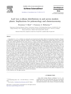 Leaf wax n-alkane distributions in and across modern plants: Implications for paleoecology and chemotaxonomy”