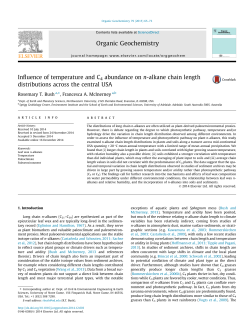 Influence of temperature and C4 abundance on n-alkane chain length distributions across the central USA
