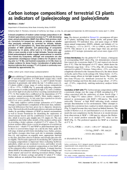 Carbon isotope compositions of terrestrial C3 plants as indicators of (paleo)ecology and (paleo)climate