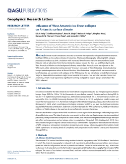Influence of West Antarctic Ice Sheet collapse on Antarctic surface climate.