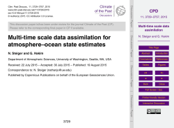 Multi-time scale data assimilation for atmosphere&ndash;ocean state estimates.