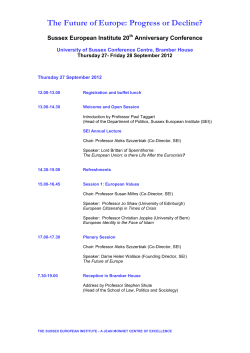 SEI conference programme [PDF 157.93KB]