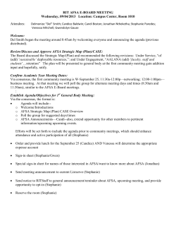AFSA Executive Board Mtg - September 2013