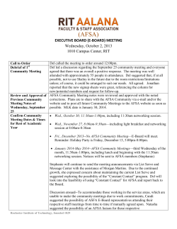AFSA Executive Board Mtg – October 2013