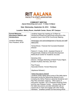 AFSA Community Mtg - September 2014