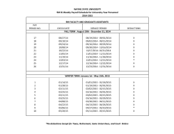 2015 (Fall 2014 and Winter 2015 Terms)