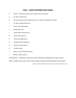 Check Distribution Codes List