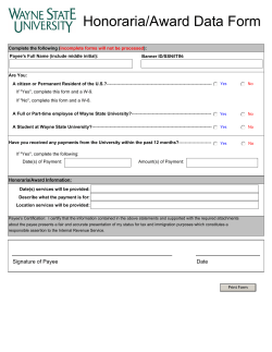 Supplemental Data Form