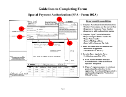 Instructions for Filling out an SPA