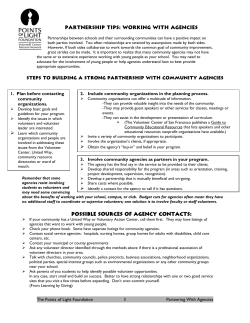 Partnership Tips: Working with Agencies (PDF)