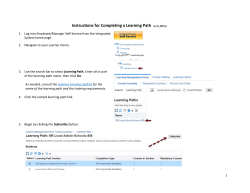 Instructions for Completing a Learning Path