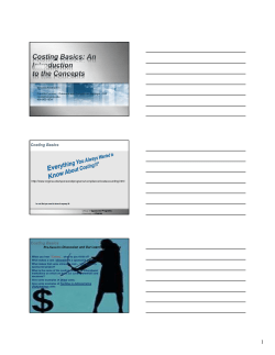 Costing Basics presentation
