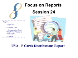 Session 24 - UVA P Card Distributions Report