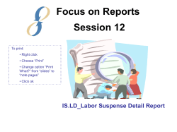 Session 12: LD_Labor Suspense Detail Report
