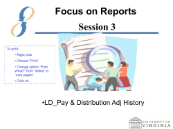 Session 3: LD_Pay Distribution ADJ History Report